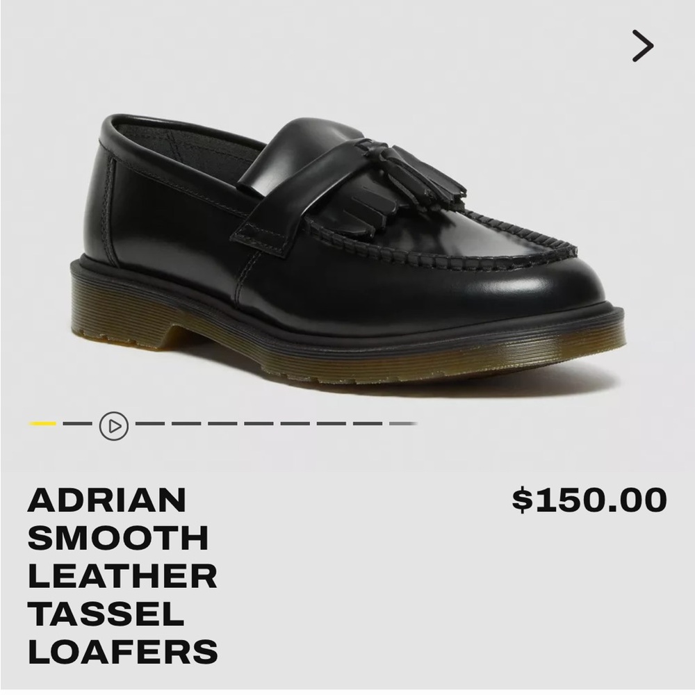 Adrian Smooth Leather Tassel Loafers - Black sz 7 women / 6 mens